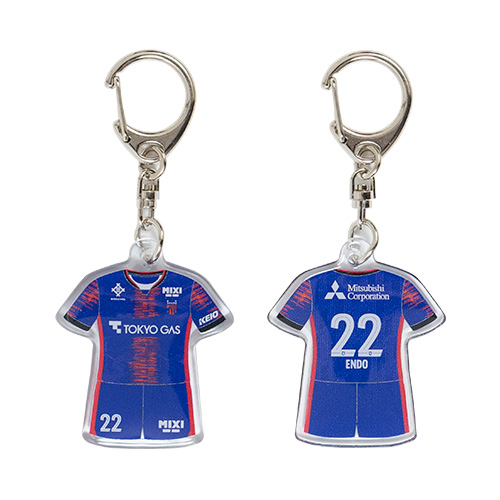 2025 FC東京 ユニフォーム型PVCキーホルダー #22 遠藤 渓太／サッカー