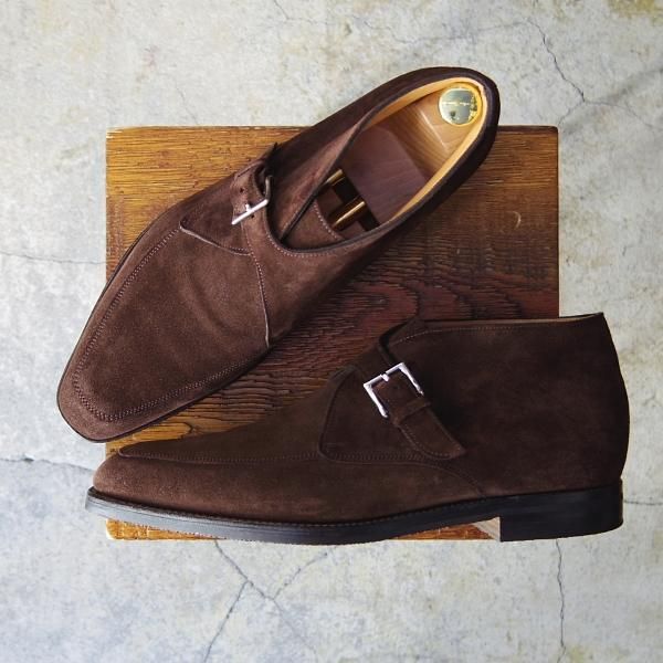 極美品☆ジョンロブ 8E【☆チャッカブーツ/SCOTNEY】1306ラスト