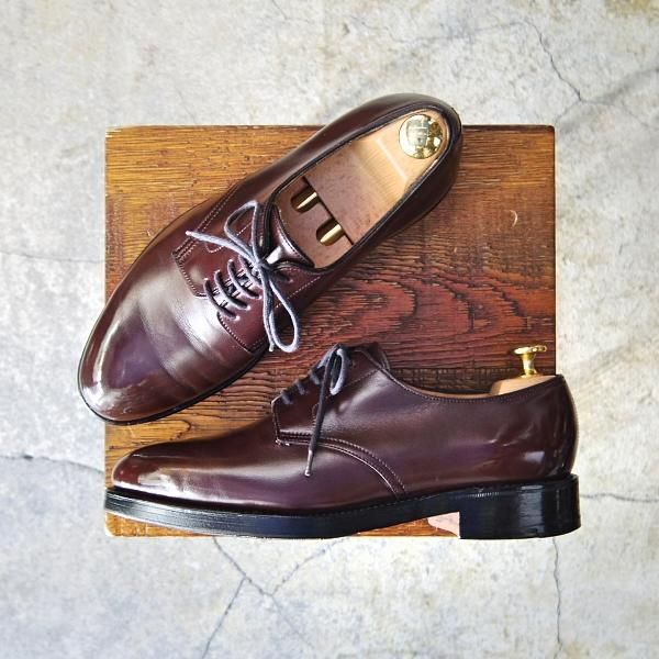 極上☆ジョンロブ 5E【貴重☆5495ラスト/FIVE】プレーントゥ/カーフ/赤