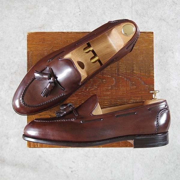 エドワードグリーン 8.5E【旧工場製☆タッセルローファー/濃茶