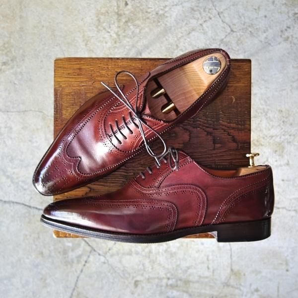 極上☆(伊)サントーニ SIZE 7【☆ブラックラピド製法】フルブローグ