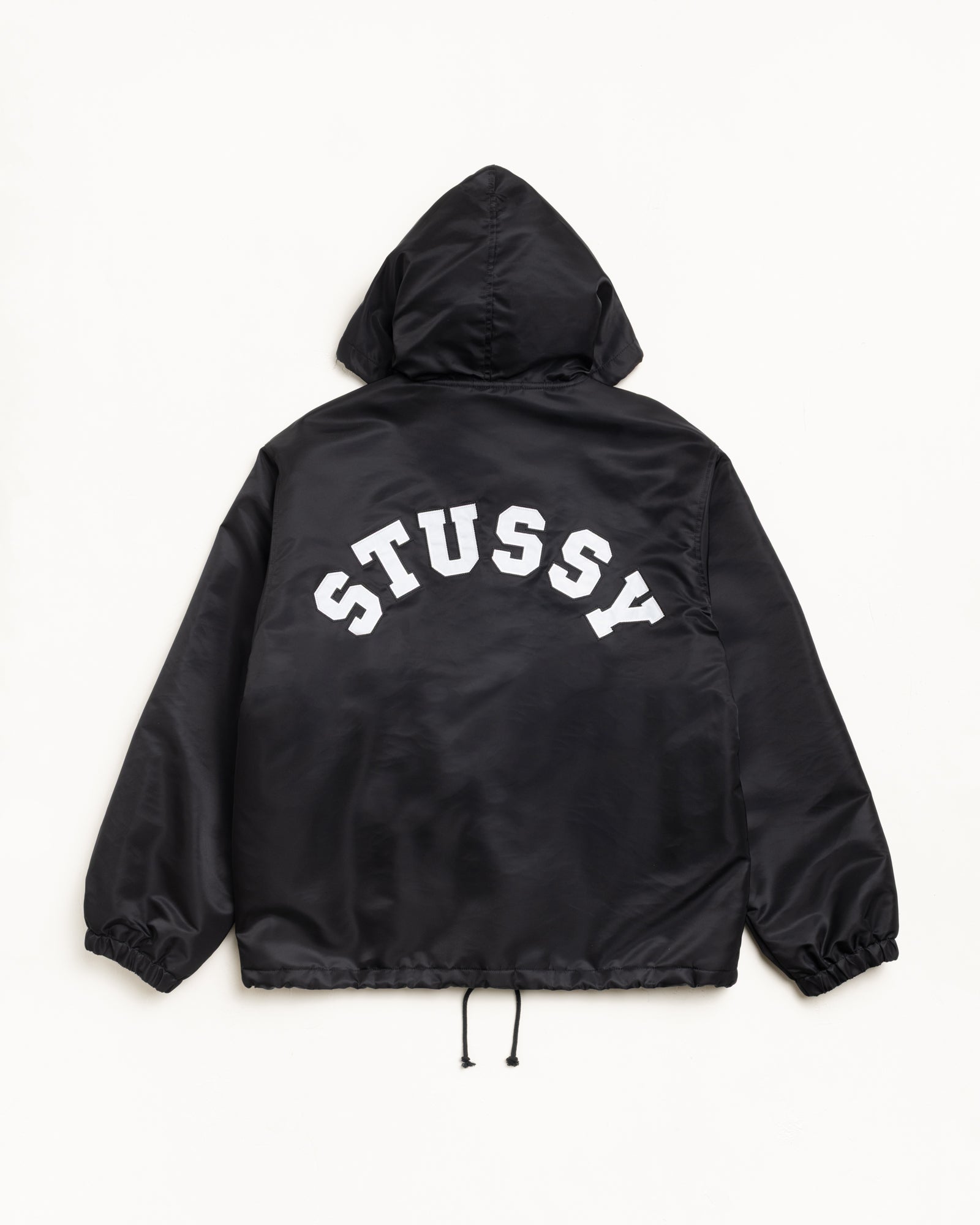 Hooded Coaches Jacket – Black | Outerwear | Stüssy