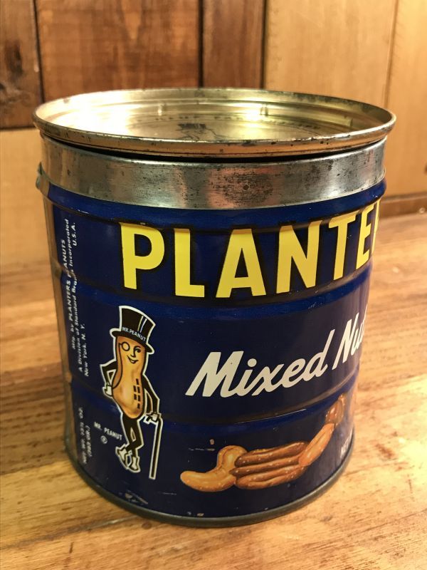 Planters Mr Peanut “Mixed Nuts” Tin Can ミスターピーナッツ