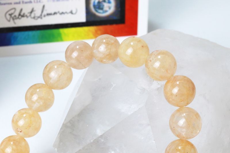 ブレス ヒマラヤゴールドアゼツライト アゾゼオ 丸 10mm H&E社 証明書