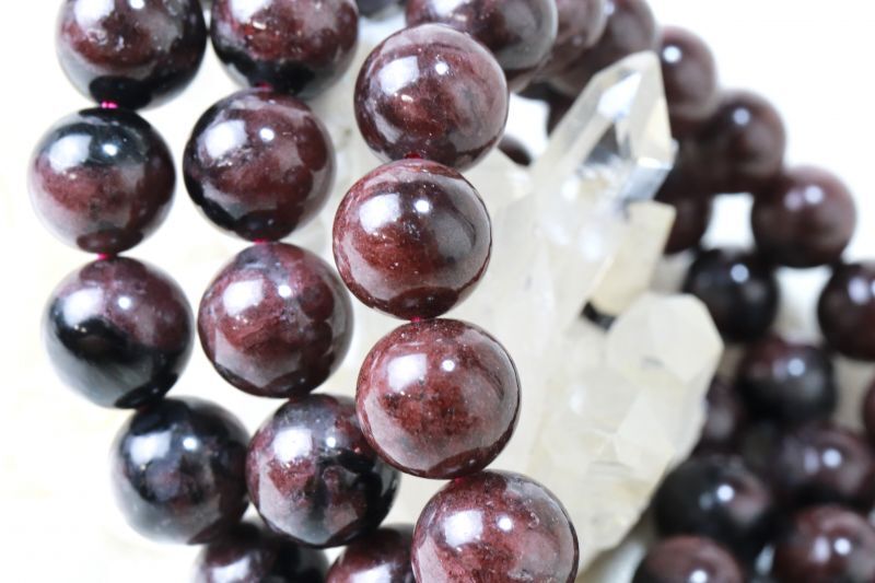 ブレス ガーネットインヌーマイト 丸 約10mm〜10.5mm 生命力 活性化