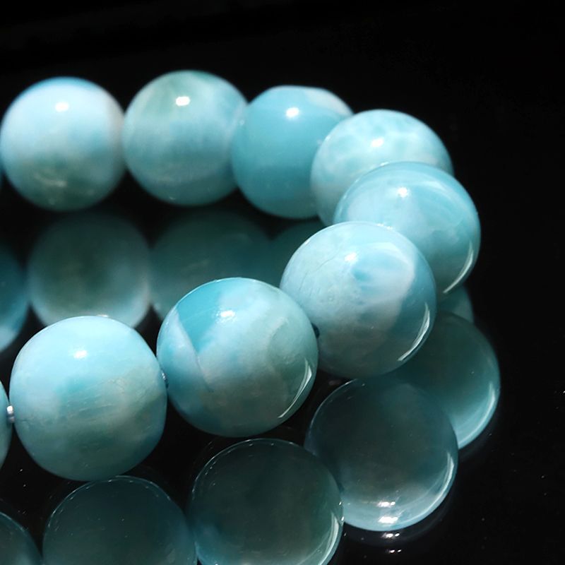 ブレス ラリマー＜ドミニカ産＞ 丸 約11.5mm 不安をやわらげる 浄化