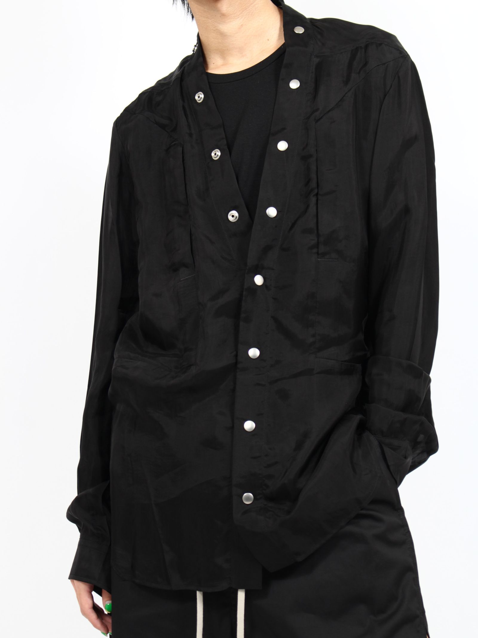 RICK OWENS - 【25SS】ラリー フォグポケット スナップボタンシャツ