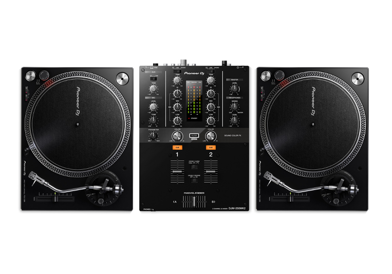 Pioneer dj 2 x PLX-500-K + DJM-250MK2 Full dj set