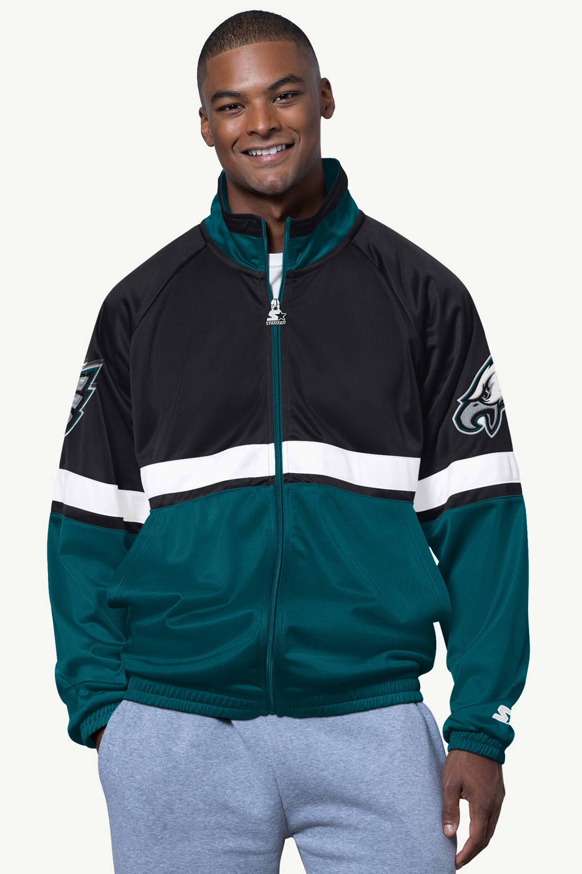 Mens Philadelphia Eagles Veteran Track Jacket | NFL | Starter