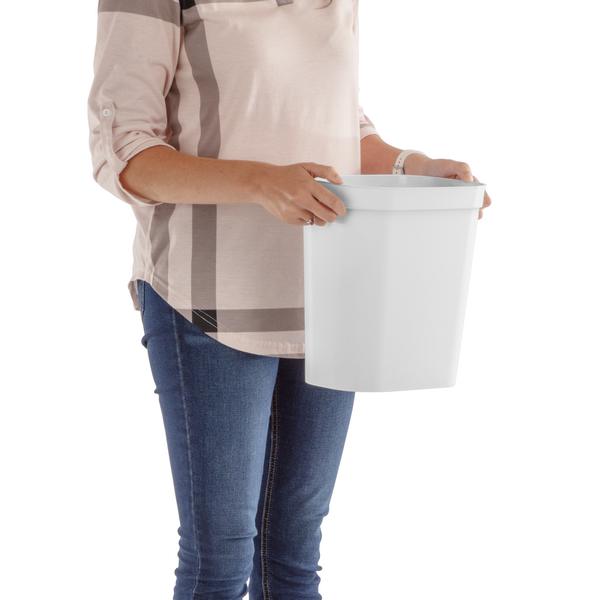 Sterilite 1041 - 2.5 Gal. Vanity Wastebasket White 10418006