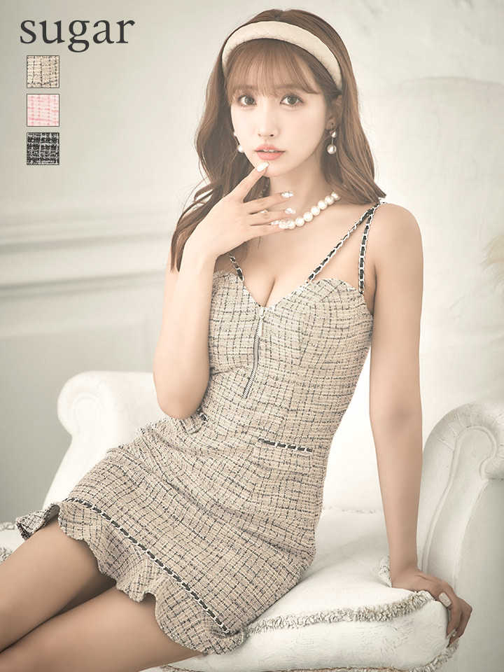 XSサイズあり【PURESS/ピュアレス】ツイード/ フロントファスナー