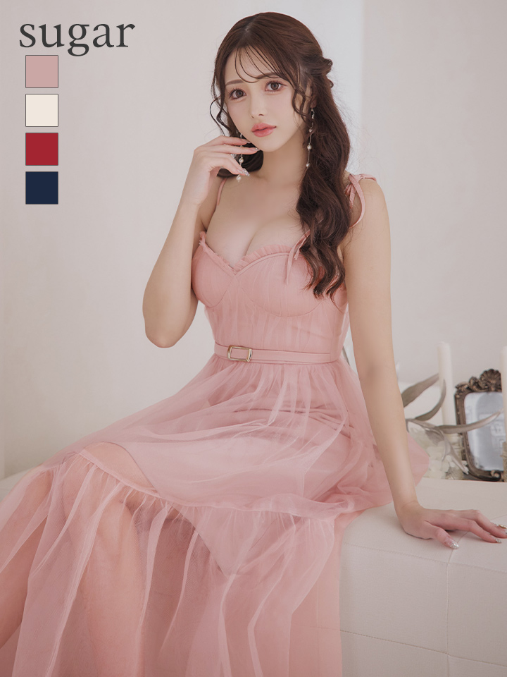 XS-Lサイズあり【DEA./ディア】ショルダーリボン/ フレア/ チュール