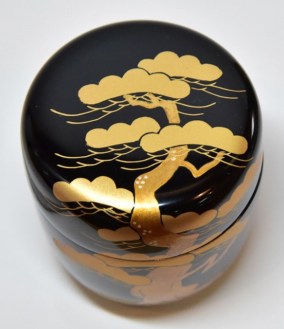 能登震災 災害支援 輪島塗 今井 千鶴作 中棗 老松蒔絵 すいぎょく園