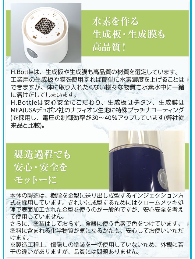 携帯型充電式水素水生成器 H.Bottle(エイチボトル)｜suiso style WEB SHOP