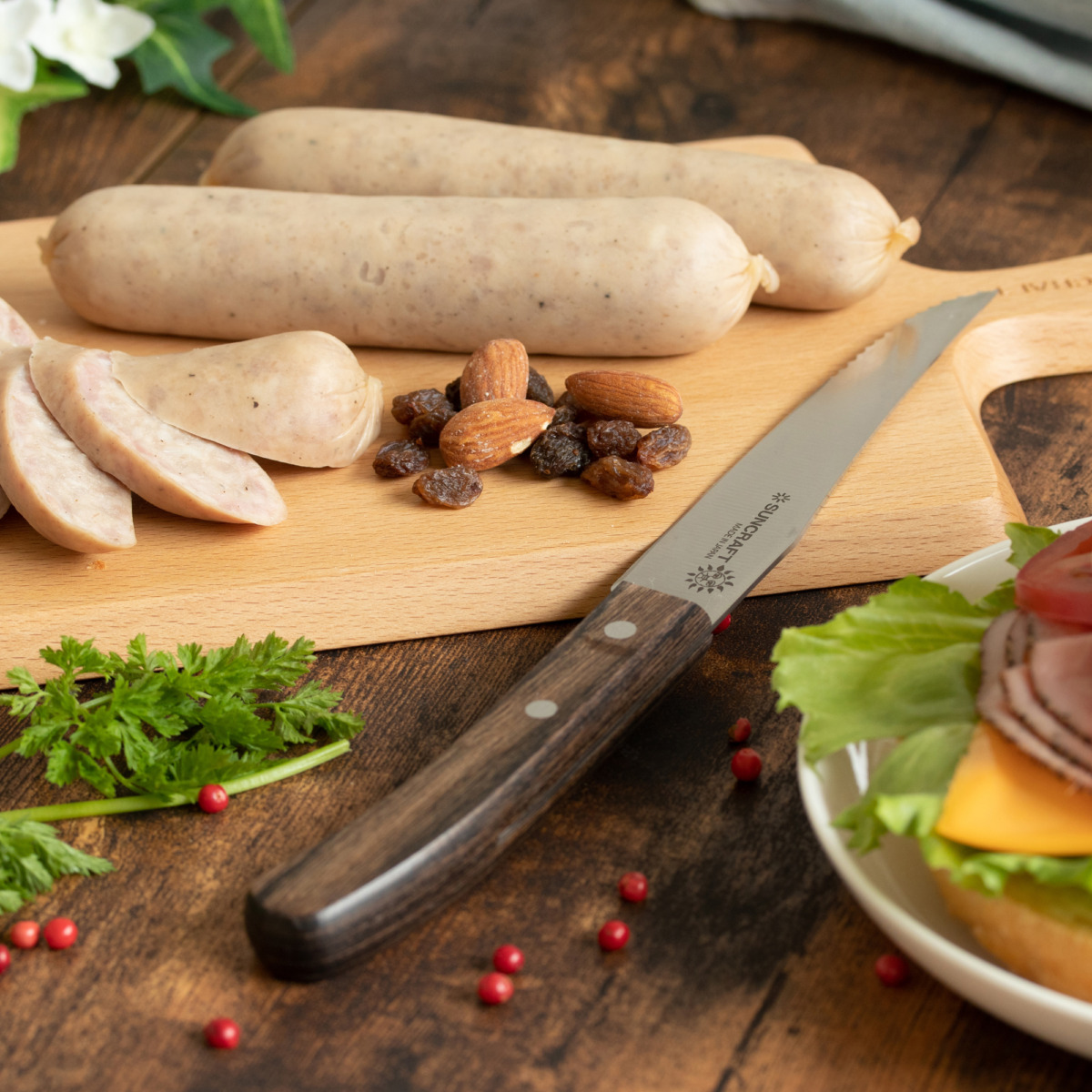 アンティーク ブレッドボードとサンドイッチナイフのセット