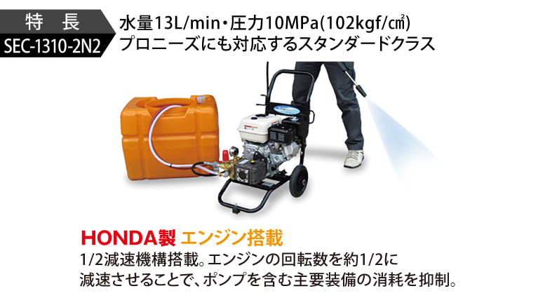 SEC-1310-2N2 | コンパクト&カート型 | 高圧洗浄機 | 製品情報 | 高圧