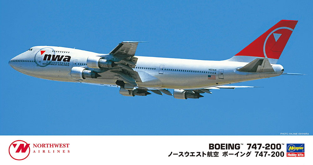 Boeing 747-200 Northwest Airlines Hasegawa 10840