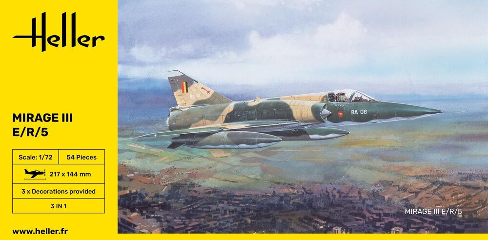 heller ミラージュⅢ Heller 1/72 Mirage IIIE/R/BA, previewed by