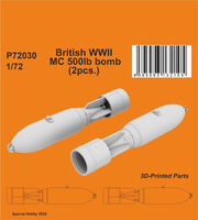 British WWII GP 250lb Bomb (2pcs) CMK P72029