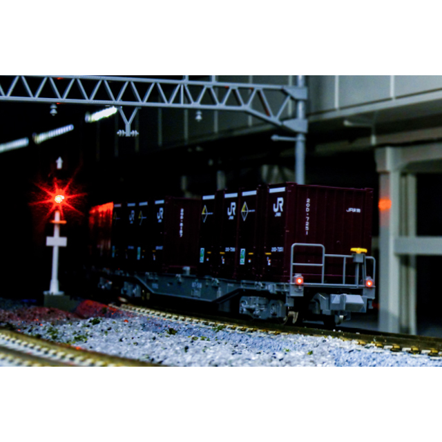 コキ107(JRFマークなし テールライト付) コンテナ無積載 [8075-3