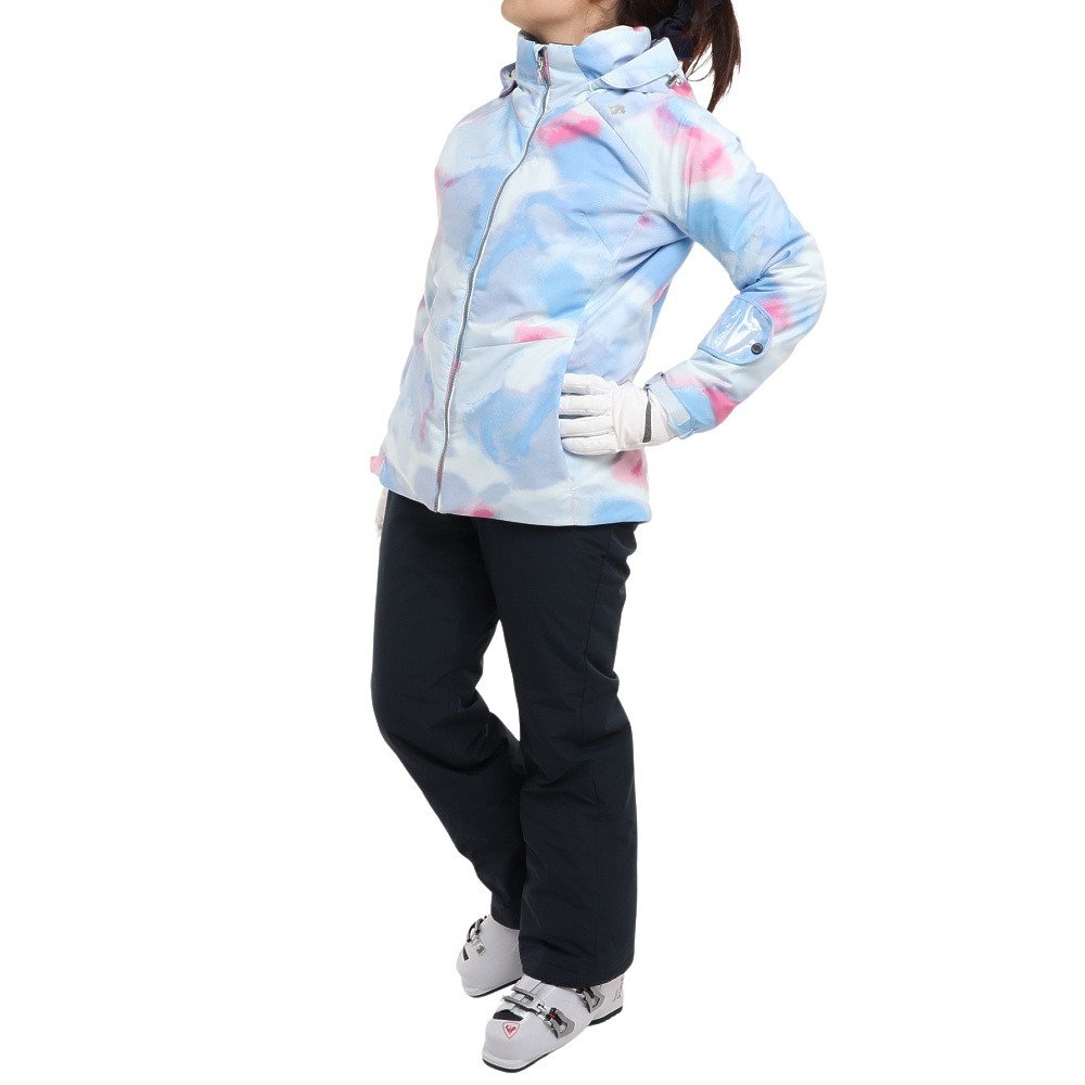 Descente ホワイト花柄スキーウェア（女性用） Descente ホワイト花柄