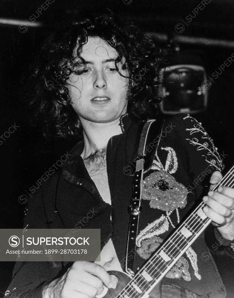Jimmy Page, Led Zeppelin, 70s. - SuperStock