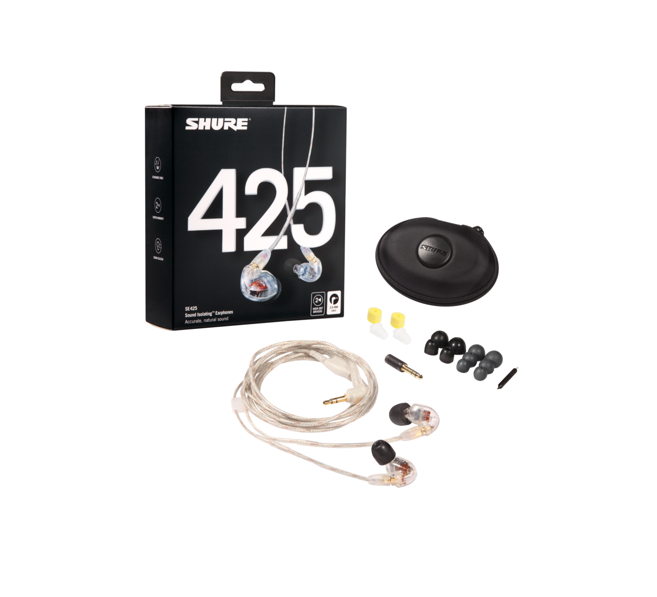 Shure SE425-CL In-Ear Monitors - Clear - Swing City Music