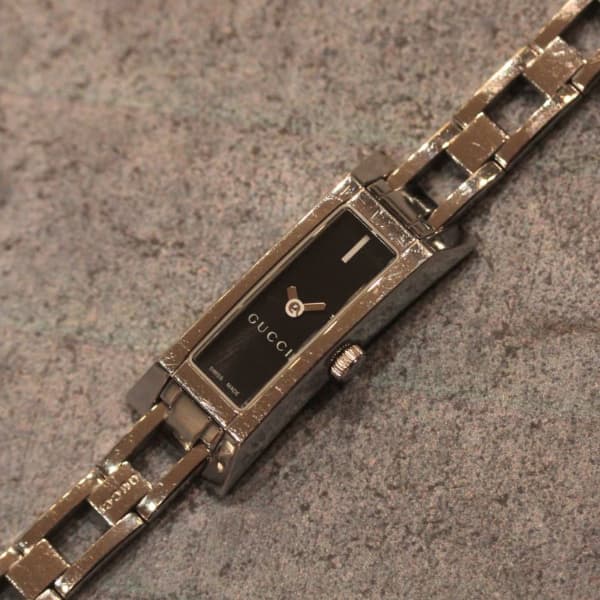 GUCCI / ヴィンテージ ウォッチ / クオーツ / SS ブラック / Gリンク(G