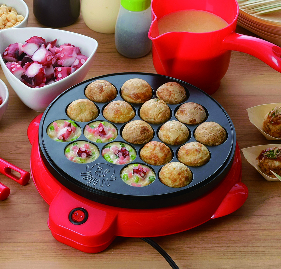 たこパー日和 電気式たこ焼き器18穴 D-631