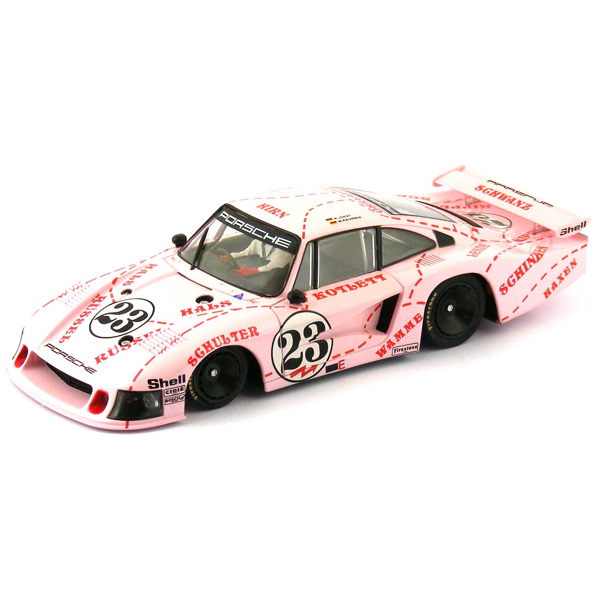 Racer Sideways Porsche 935/78 Moby Dick Pink Pig 1/32 Slot Car