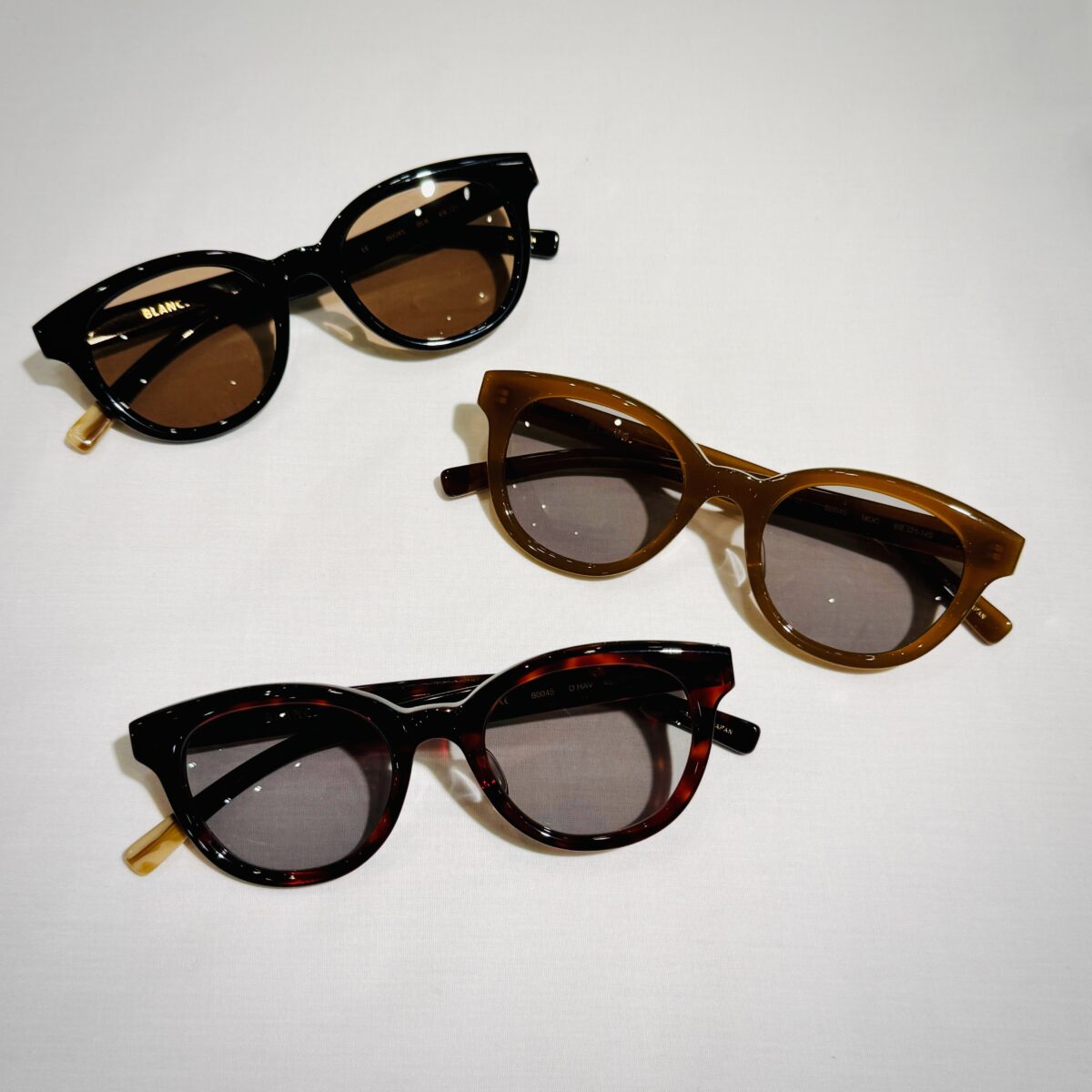 BLANC..（ブラン） 取り入れやすい、ボストンシェイプの新作サングラス