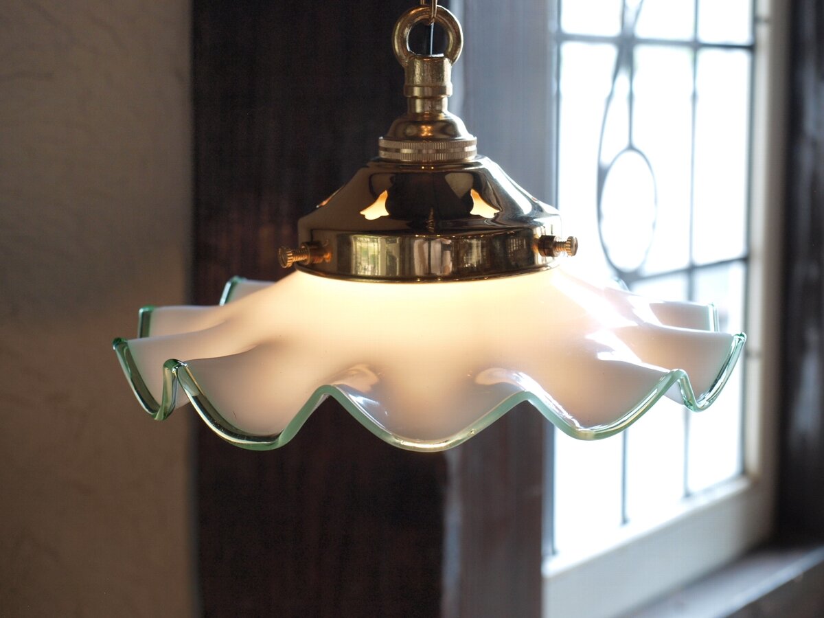 ペンダントランプ - ミルクガラス(36-23-143) | アンティークハウス