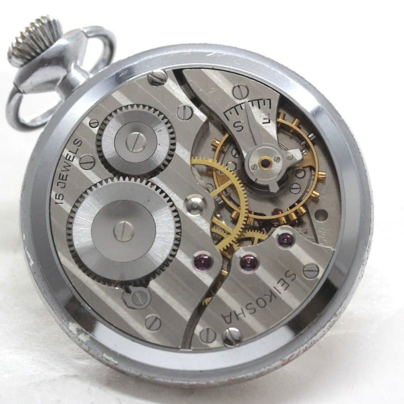 昭和36年の19セイコー鉄道時計/15石/秒針止め機能/絶版時計/19seiko