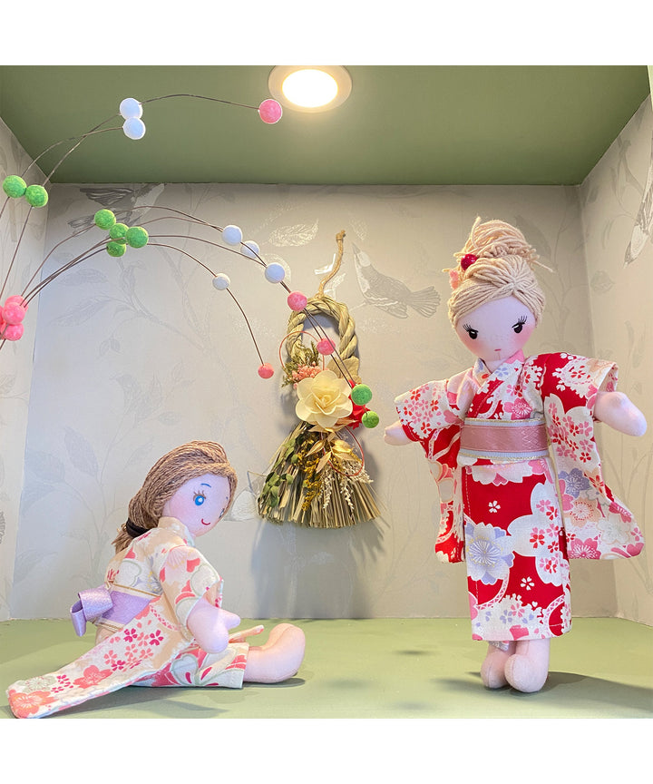 お人形お着物2点セット ドール 着せ替え おもちゃ ごっこ遊び 人形