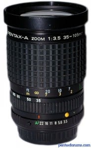 SMC Pentax-A 35-105mm F3.5 Reviews - A Zoom Lenses - Pentax Lens