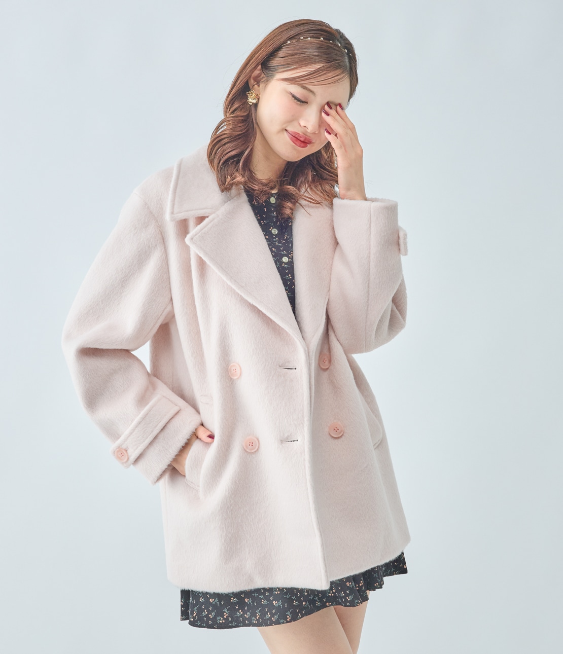 シャギーショートPコート(S ピンク): PEACH JOHN | ピーチ・ジョン