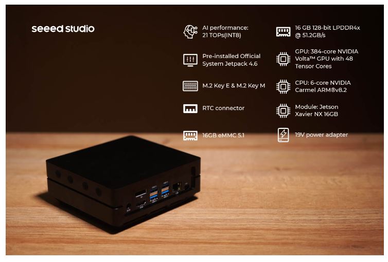 reComputer J2022-Jetson Xavier NX 16 GBモジュール - Physical