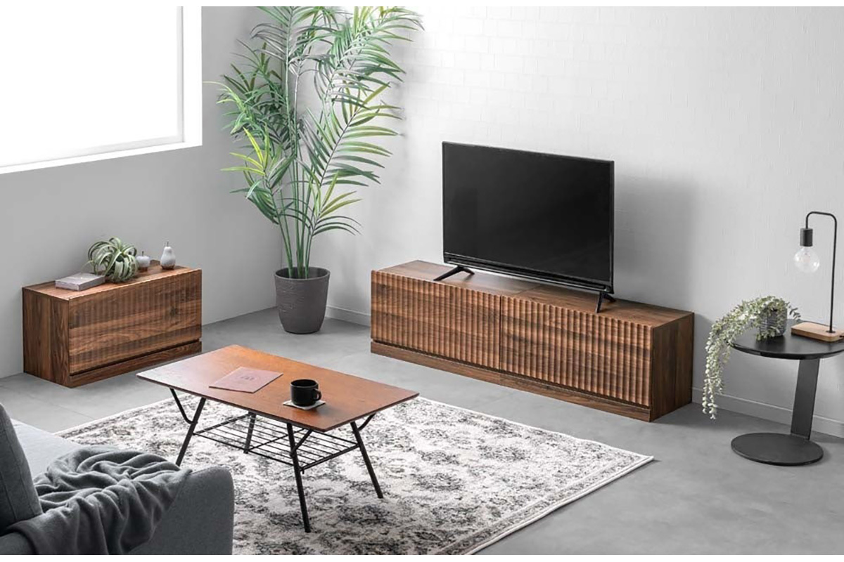 タンスのゲン、好みのサイズに調整できるユニット式テレビ台。伸縮式や