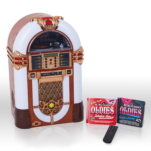 レトロな“ジュークボックス型”CDプレーヤー。アメリカン