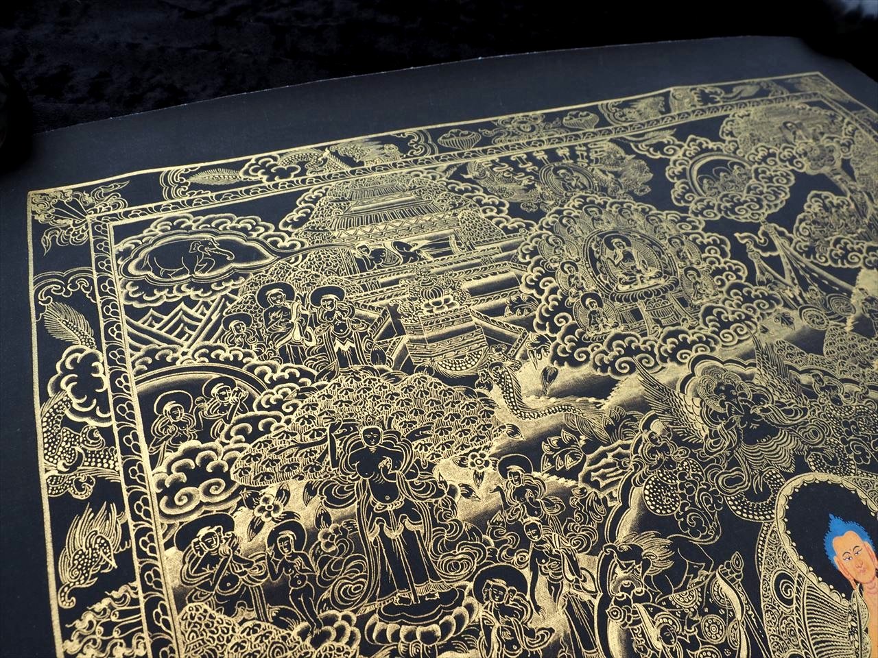 ◇現地より直送！職人による肉筆◇貴重な本物・曼荼羅（マンダラ