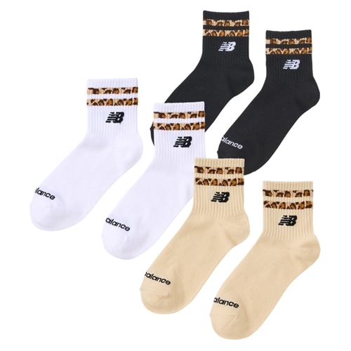 New Balance ニューバランス レオパードソックス 3足セット: 通常