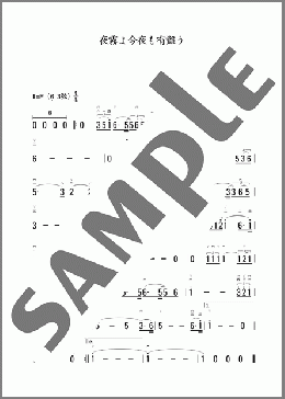 弦楽器楽譜】夜霧よ今夜も有難う / 石原 裕次郎(二胡 初～中級)