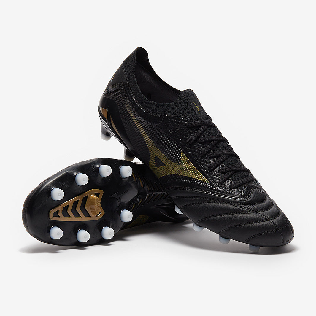 Mizuno Morelia Neo IV Beta Elite FG - Black/Gold - Mens Boots