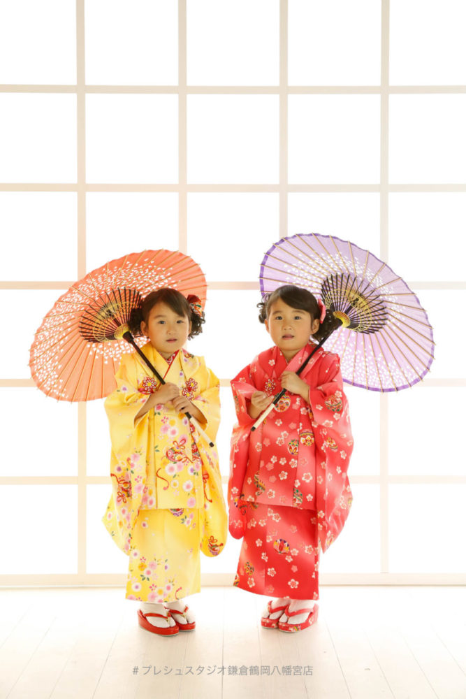 双子の3歳ちゃん 七五三撮影 ｜店舗ブログ｜プレシュスタジオ