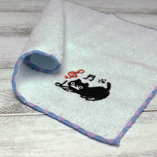 音楽風水タオルハンカチ 《 あお〜仕事運＆勉強運 》 312334 音楽雑貨