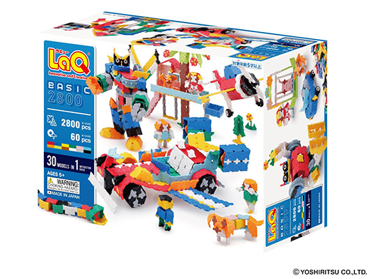 木のおもちゃ カルテット / LaQ(ラキュー)「ベーシック2800」|ヨシリツ