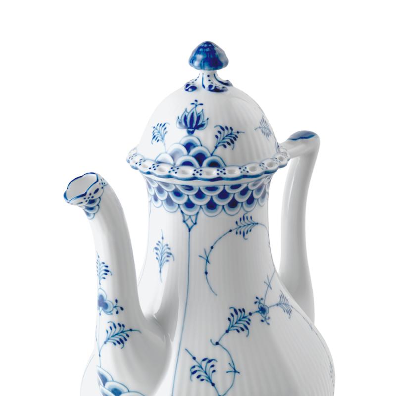 ブルーフルーテッド フルレース コーヒーポット|ロイヤル