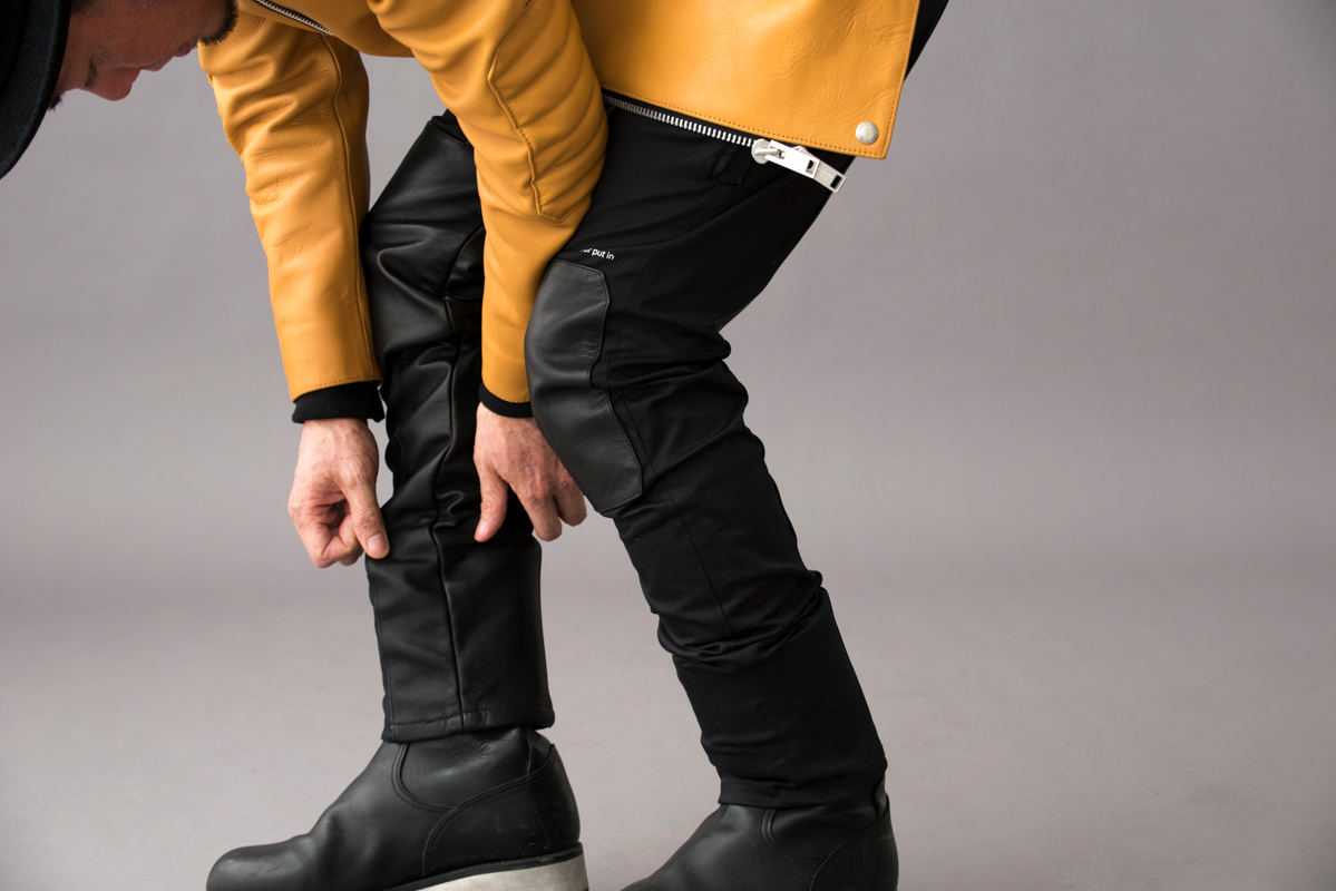 SIDE ZIP PANTS LEATHER COMBI | BOTTOMS | オンラインショッピング