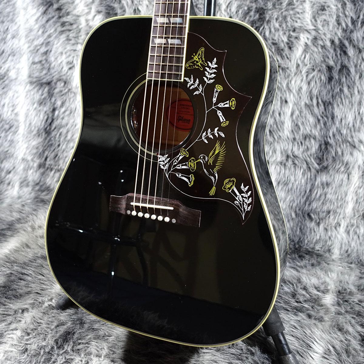 ギブソンハミングバード　希少エボニーブラックカラー（純正ハードケース付） Gibson Hummingbird Original Ebony <ギブソン>｜平野楽器 ロッキン