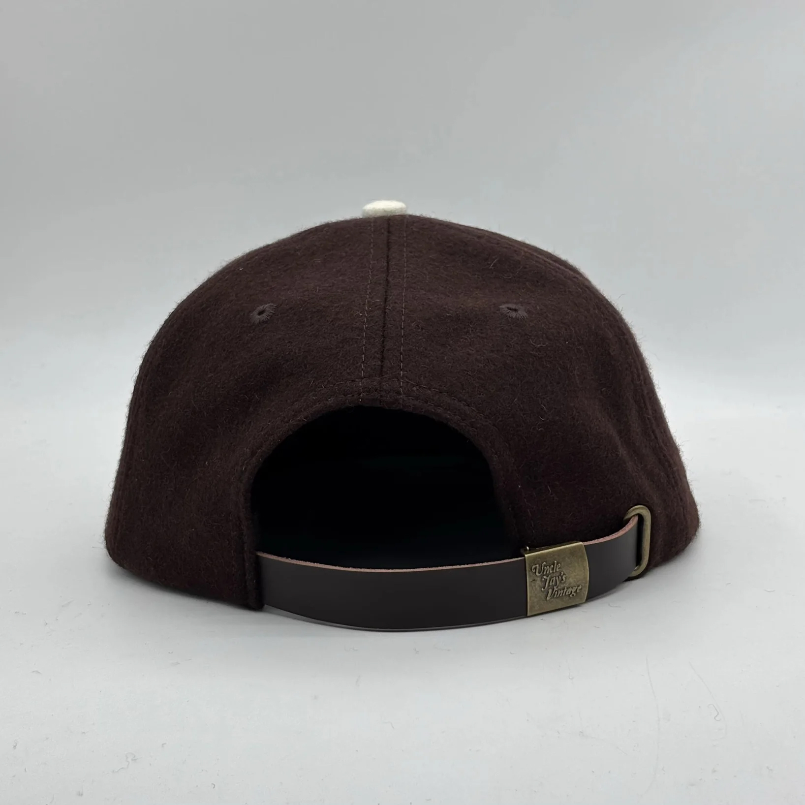 Uncle Jay's Vintage New York Yankees Melton Wool Cap - Brown - RAWDRIP